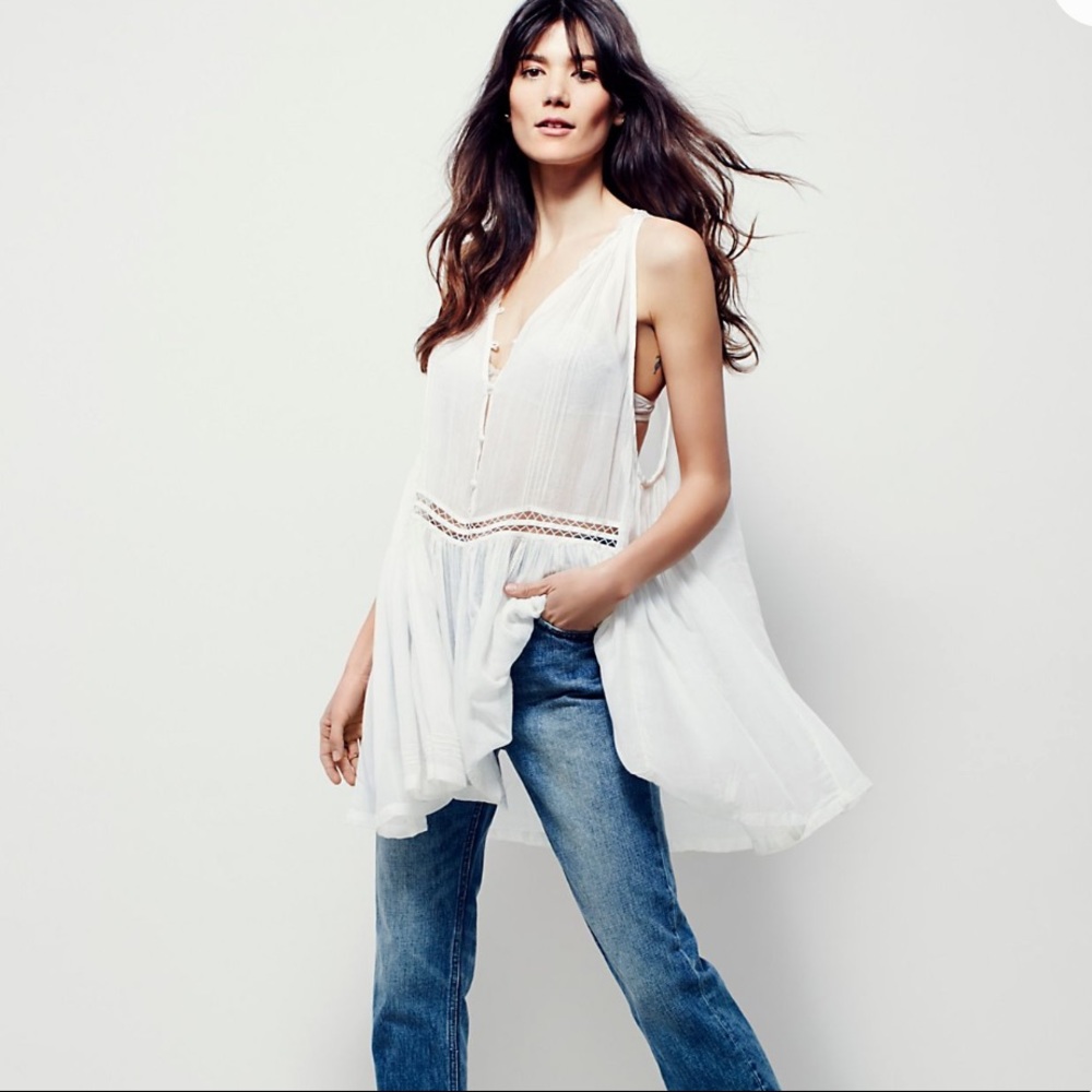 Free People One Mica Too, Ivory, Size XS